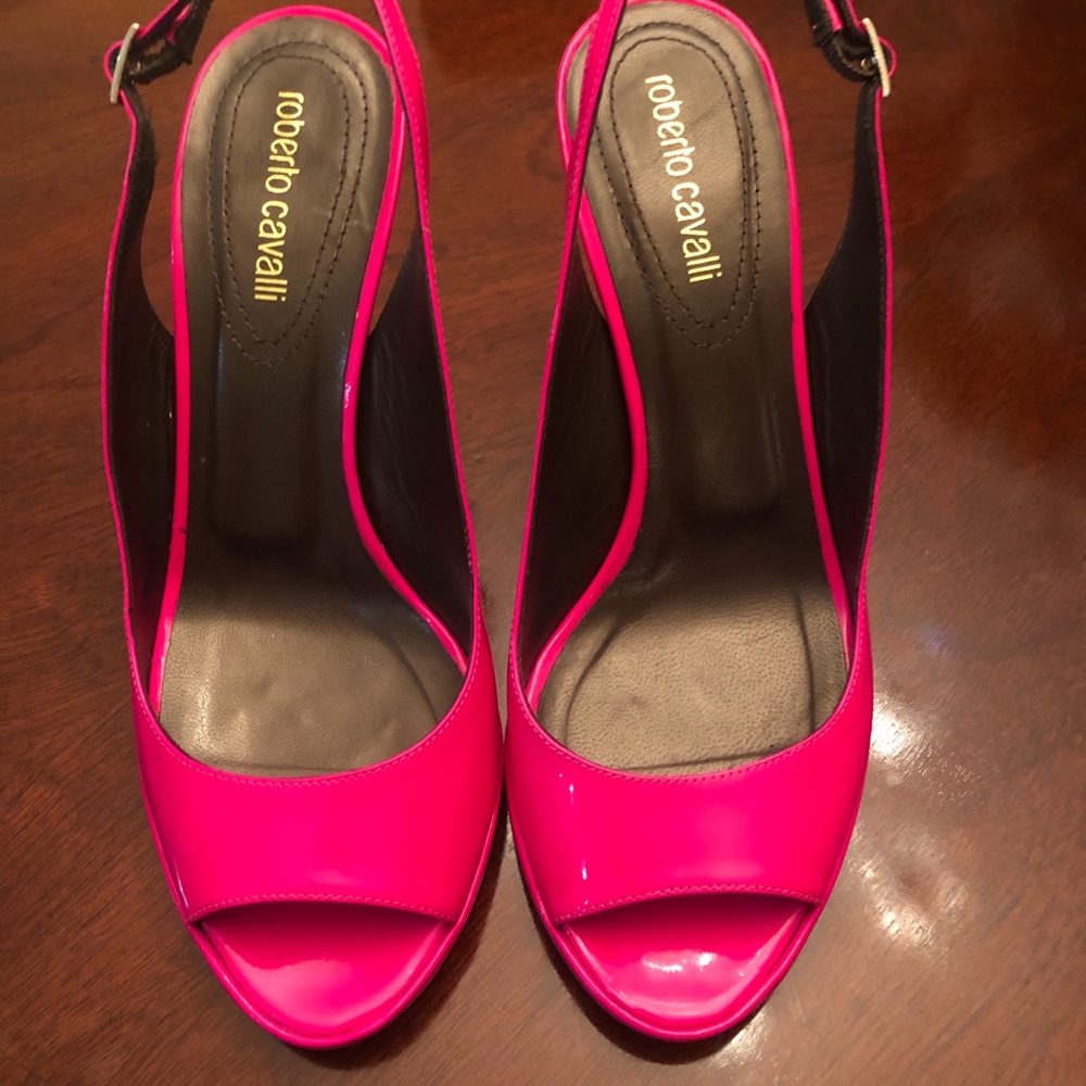 Roberto Cavalli platform sandals made in Italy